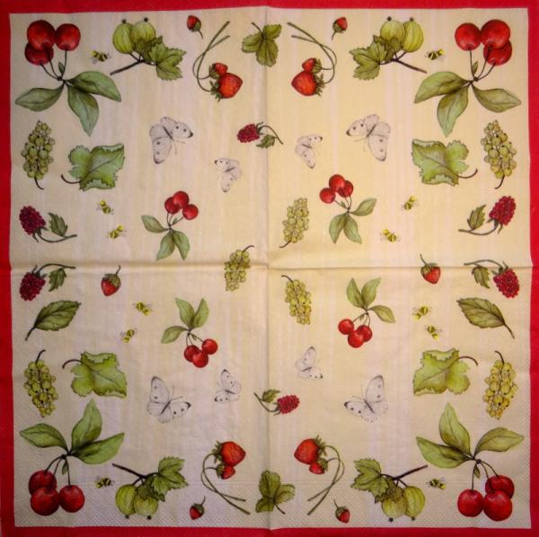 018 Cherries,  Plums - 3-ply (18) - Hallmark CS